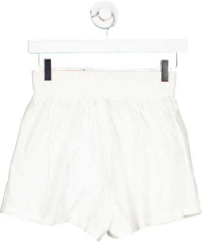 WHITE FOX White Elastic Waist Shorts UK XS