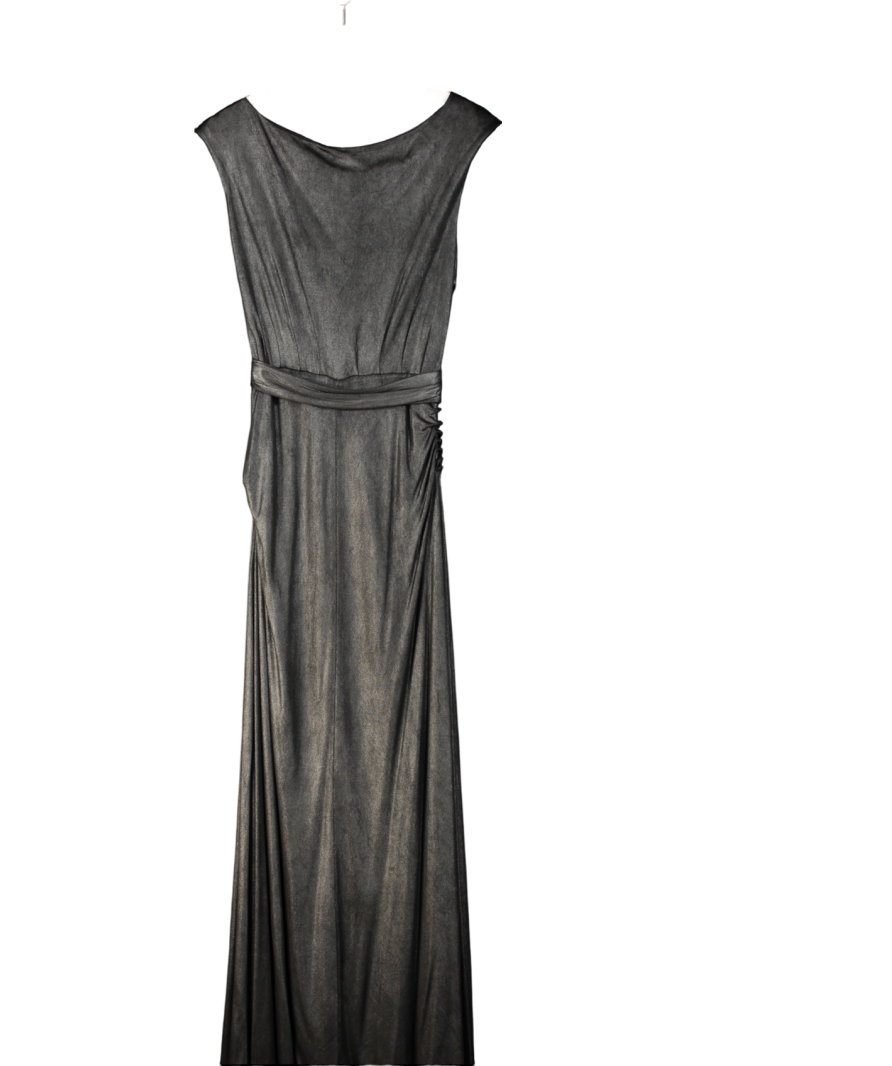 Issa Black Cowl Neck Maxi Dress UK 8