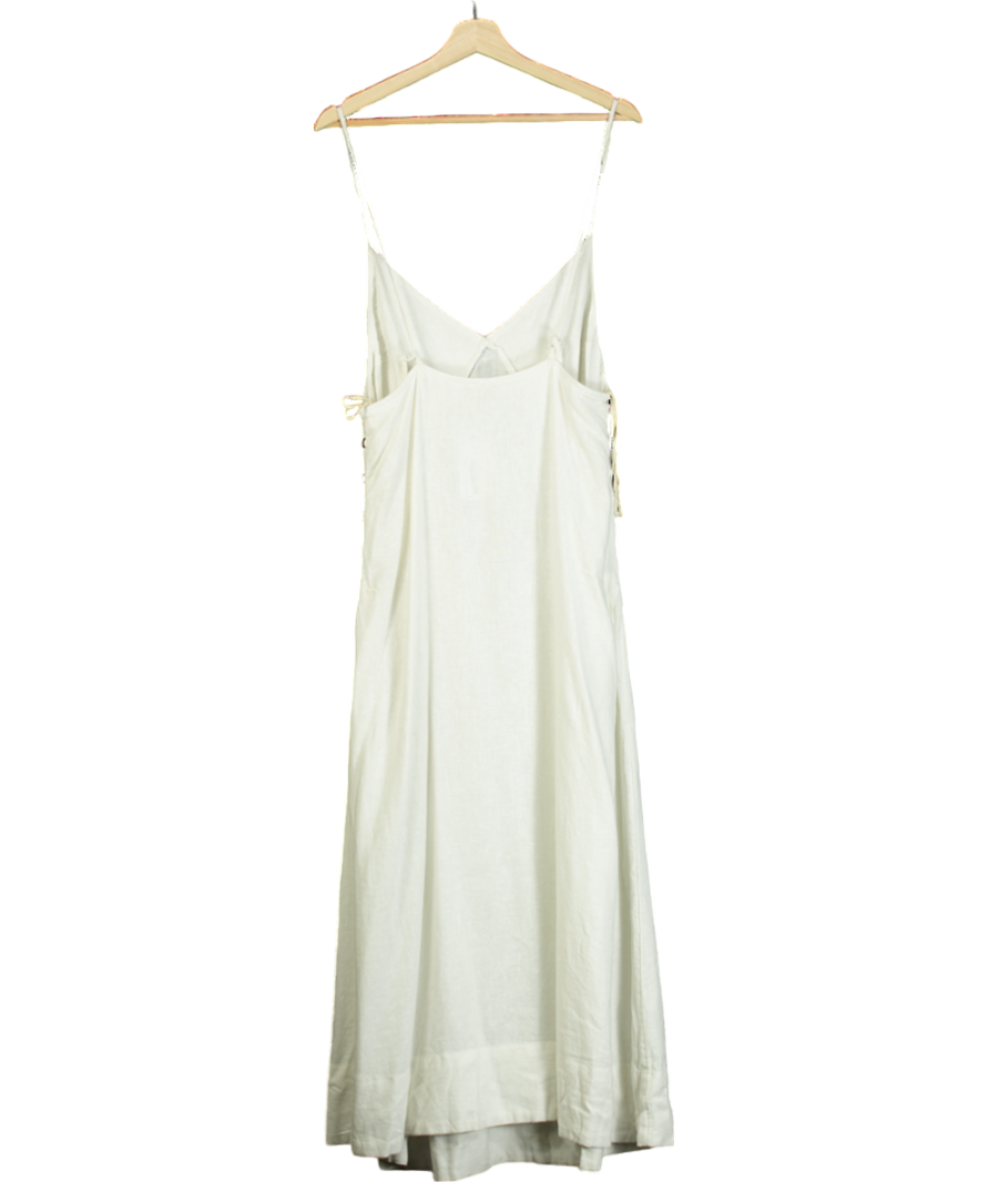 Free People White Emmers Linen Midi UK 12