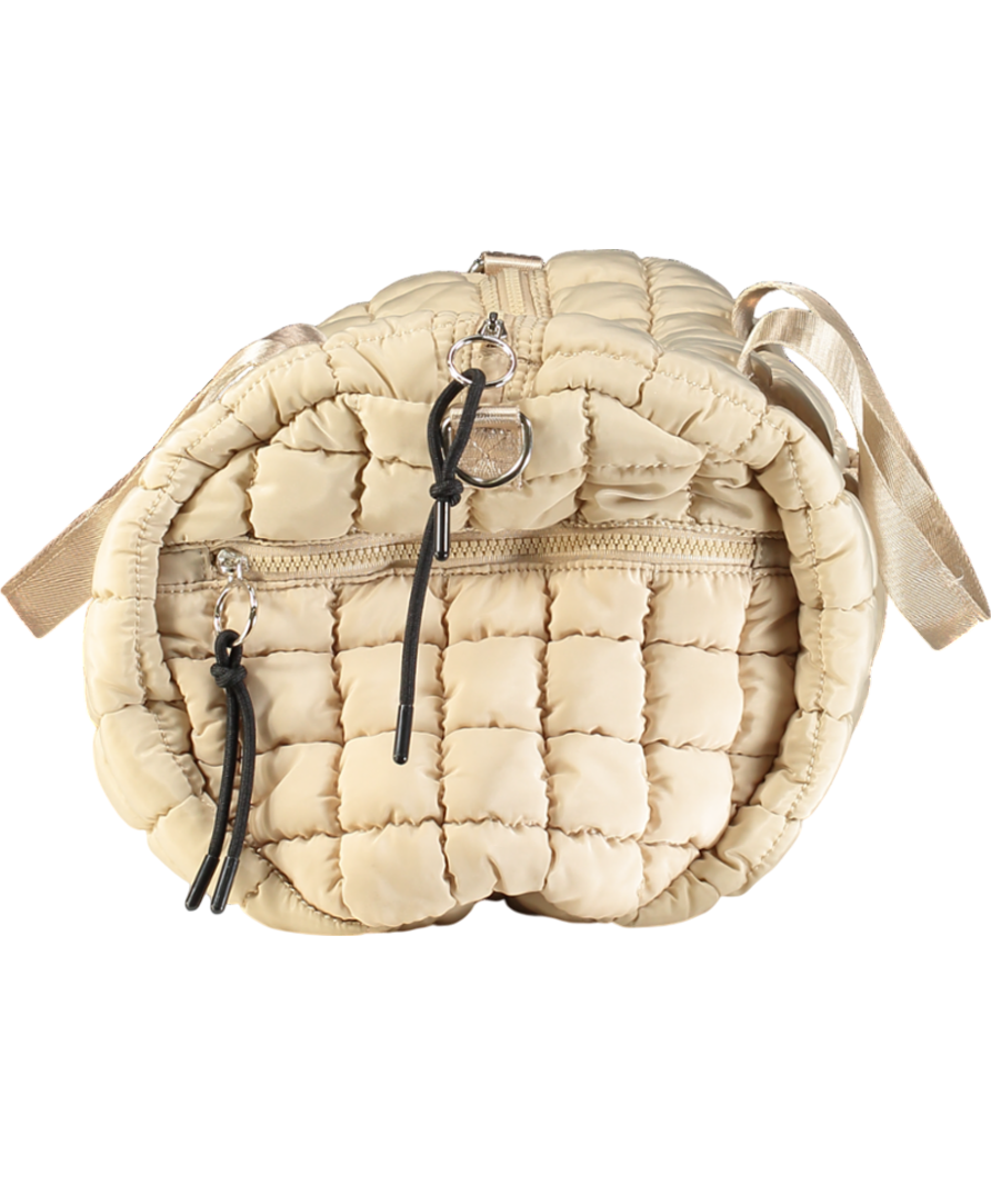 Free People Beige Quilted Duffel Bag