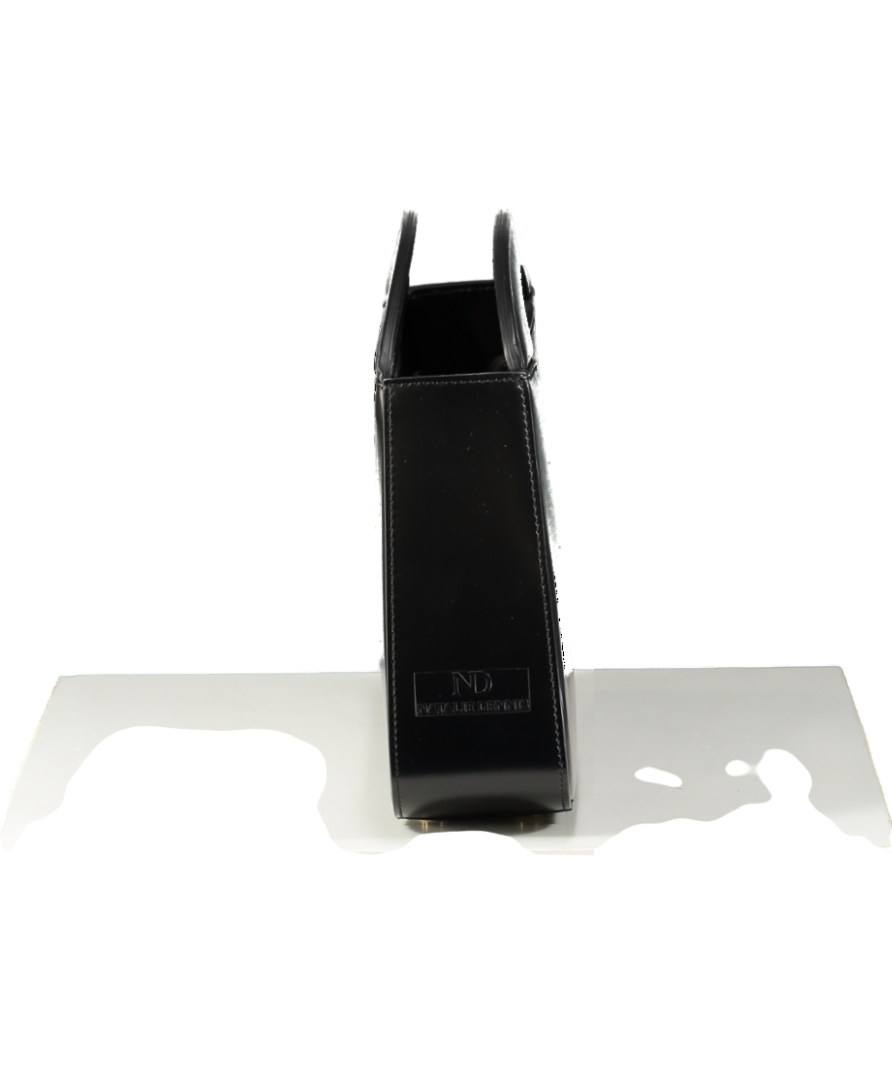 Natalie Dennis Black Large Signature Curve Bag With Leather Strap