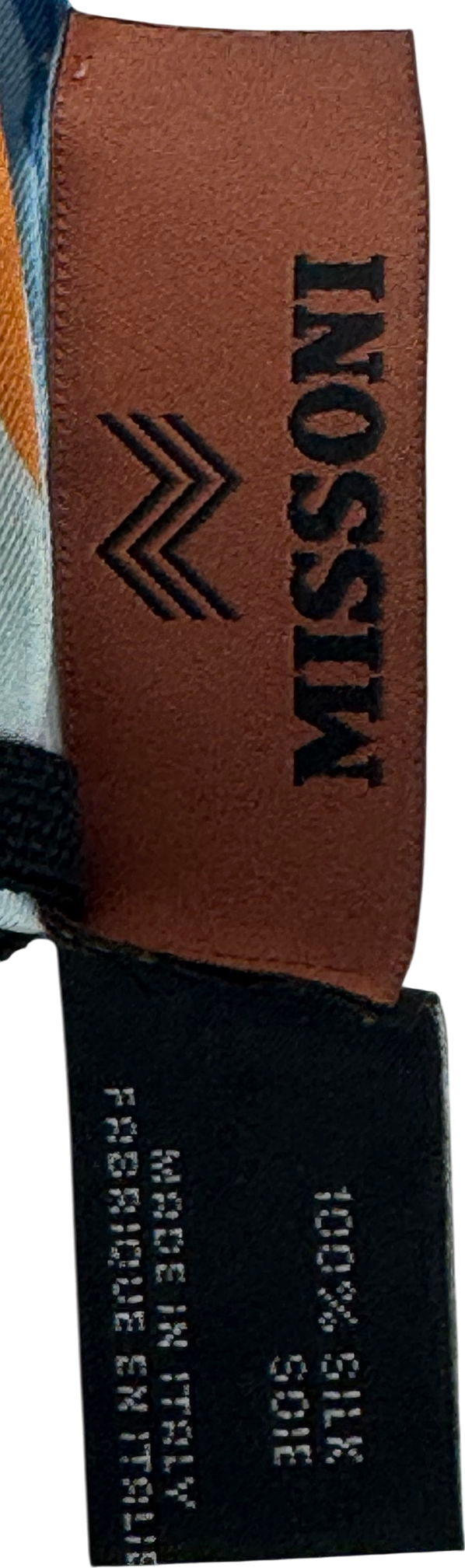 MISSONI 100% Silk Zig Zag Twilly Scarf