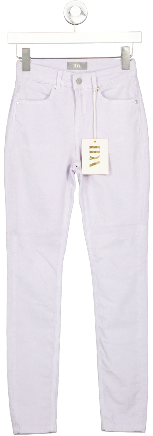 ida Purple Lavender Rizzo High Rise Skinny Fine Cord Ankle Jeans BNWT W24