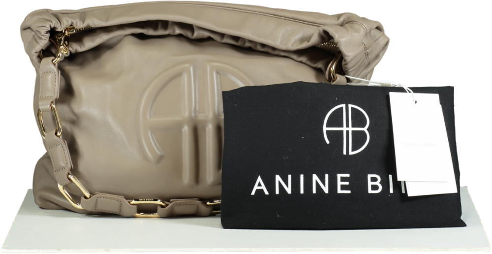 Anine Bing Taupe Chain Strap Shoulder Bag