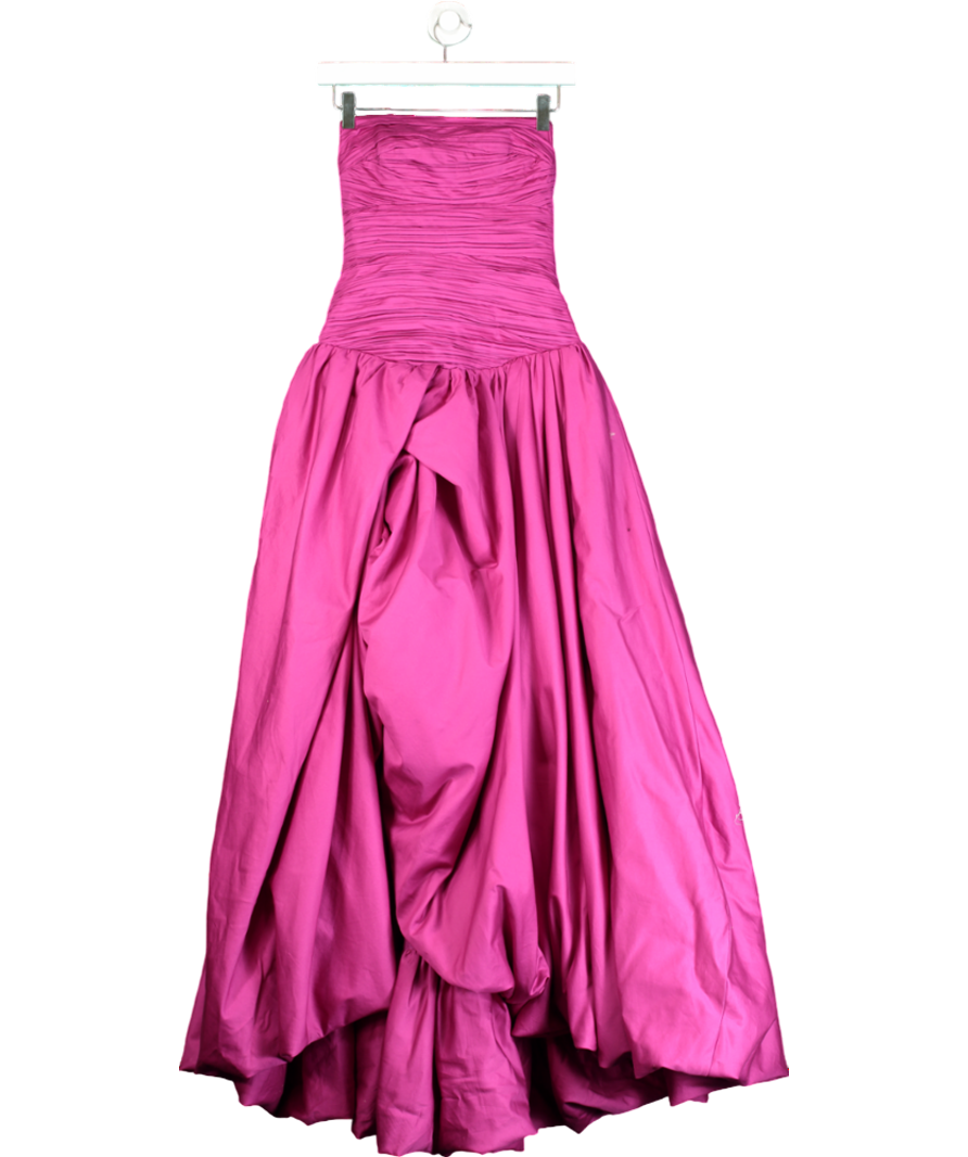 Aje Pink Violette Bubble Hem Maxi Dress UK 6