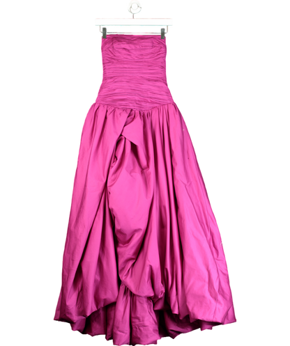 Aje Pink Violette Bubble Hem Maxi Dress UK 6