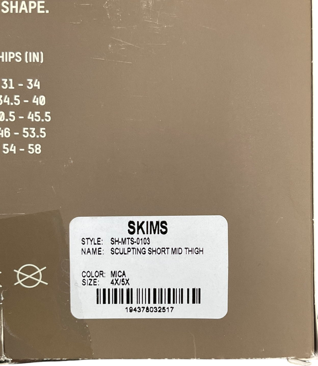 SKIMS Seamless Sculpt Short Mid Thigh - Mica UK 4XL