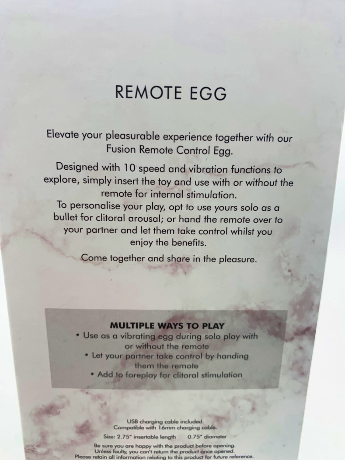 Ann Summers Fusion Remote Egg Vibrator