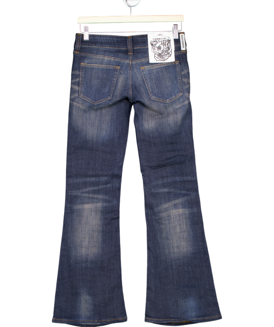 Cheap monday Blue Low Waist Bootcut Super Stretch Jeans W28