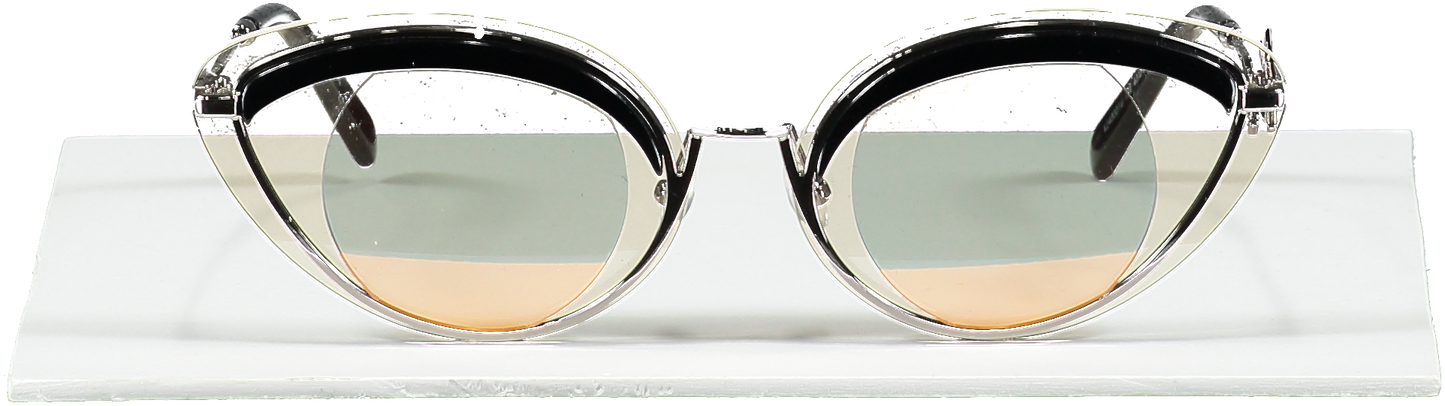 Kenzo Metallic /black Mirrored Side Logo Kz40001u Sunglasses