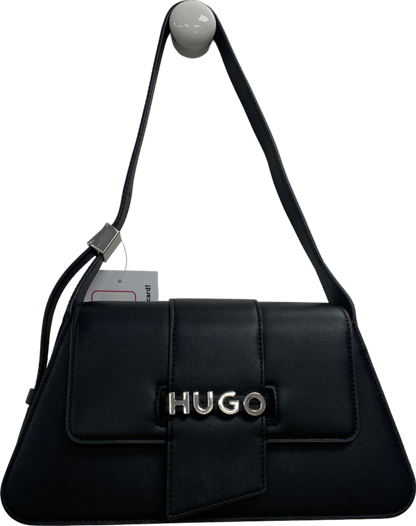 Hugo Black Women's Mel Logo Flap Shoulder Bag