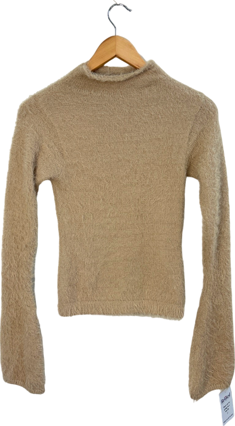 Weekday Beige Jenny Hairy Sweater Size S