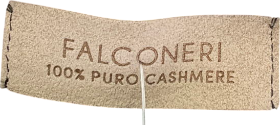 falconeri Chocolate Round-neck Ultrafine Cashmere Jumper UK M