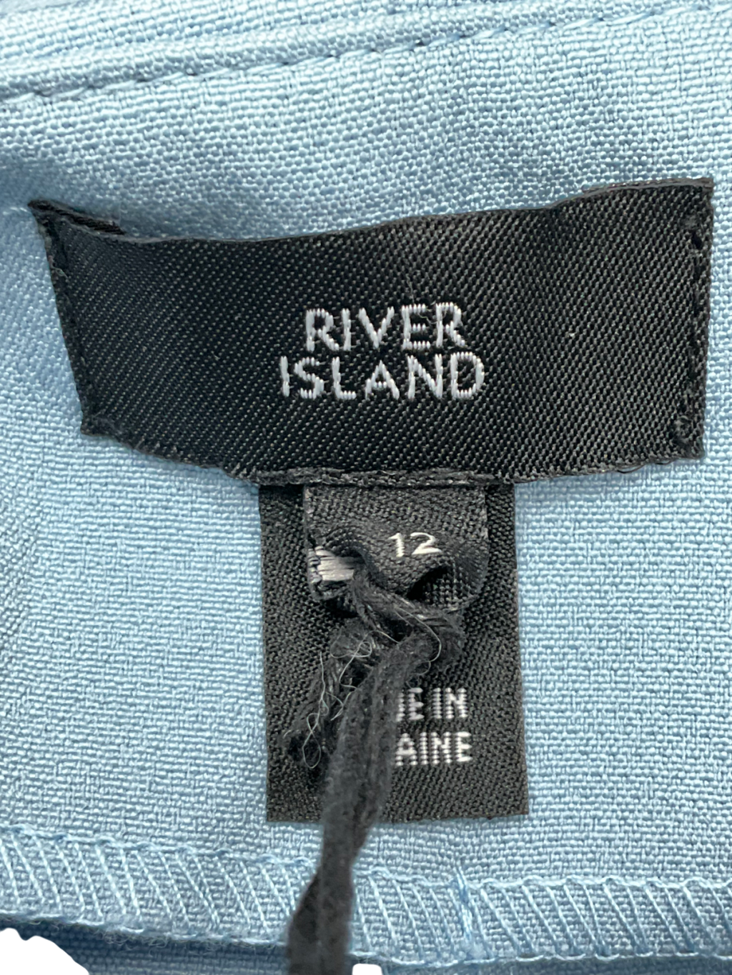 River Island Blue Straight Trousers UK 12