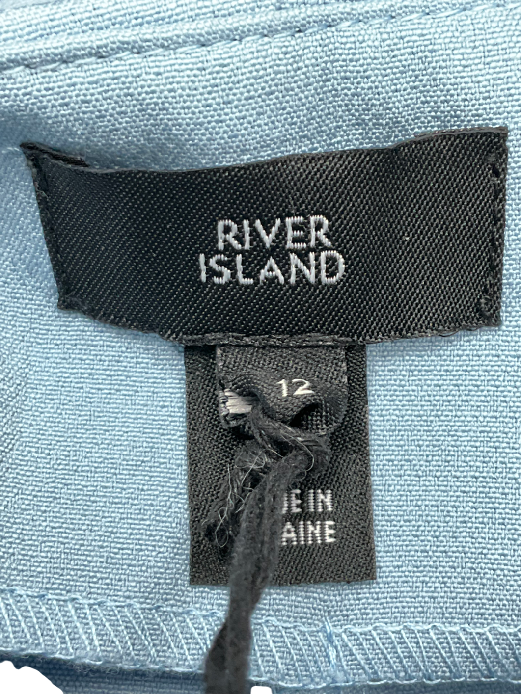 River Island Blue Straight Trousers UK 12