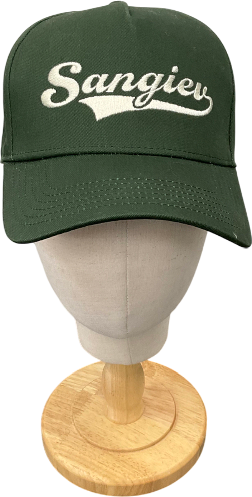 Sangiev Green Embroidered Cap One Size