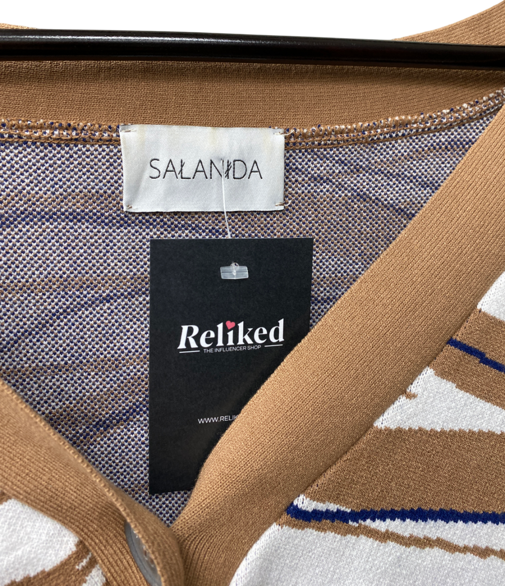 Salanida Beige Beach Wave Cardigan One Size