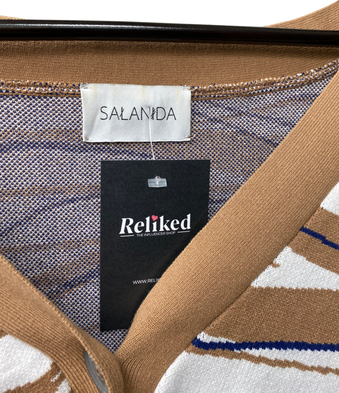 Salanida Beige Beach Wave Cardigan One Size