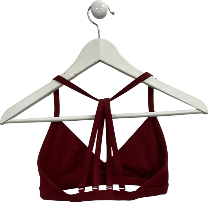 gymshark Red Ruched Strappy Sports Bra UK XS