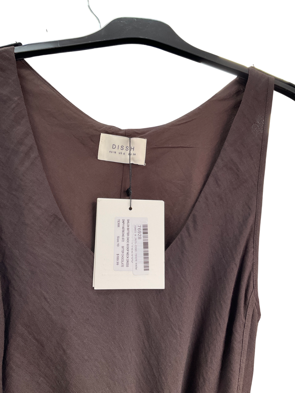 dish Brown Shiloh Butter Choc Scoop Neck Dress UK 6
