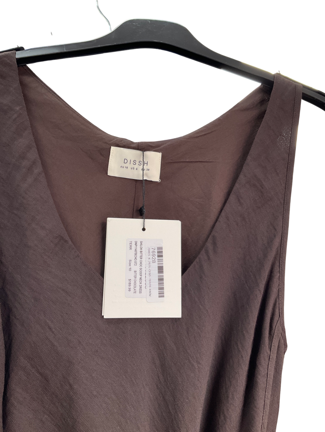 dish Brown Shiloh Butter Choc Scoop Neck Dress UK 6