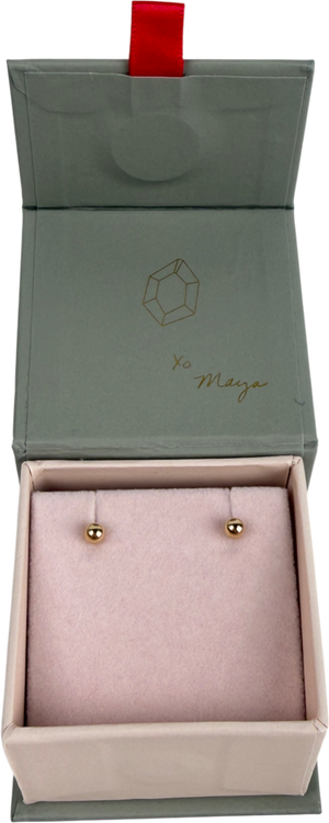 Maya Brenner 14k Yellow Gold Mini Preppy Posts Earrings