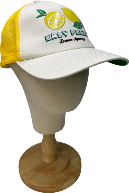 H&M Cream Lemon Print Baseball Cap One Size