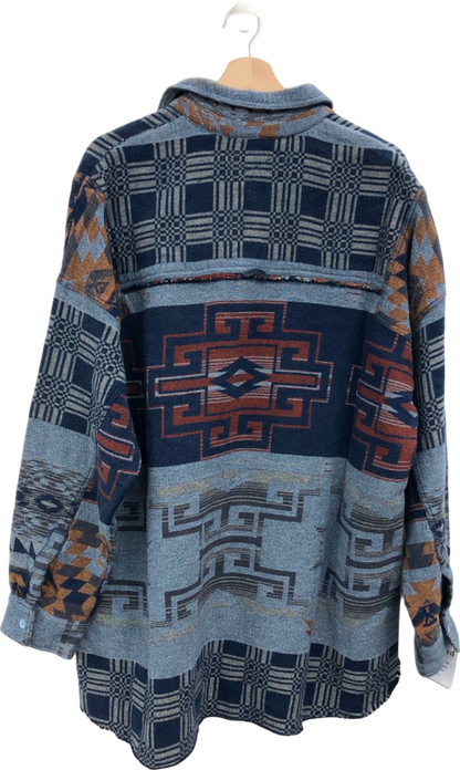 Free People Multicolour We The Free Aztec Print Henley Top XL