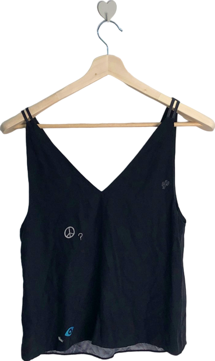 VEDA Black Tank Top UK Size S