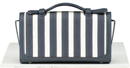 Misela Belgravia Leather / Striped  Baguette Bag With Shoulder Strap