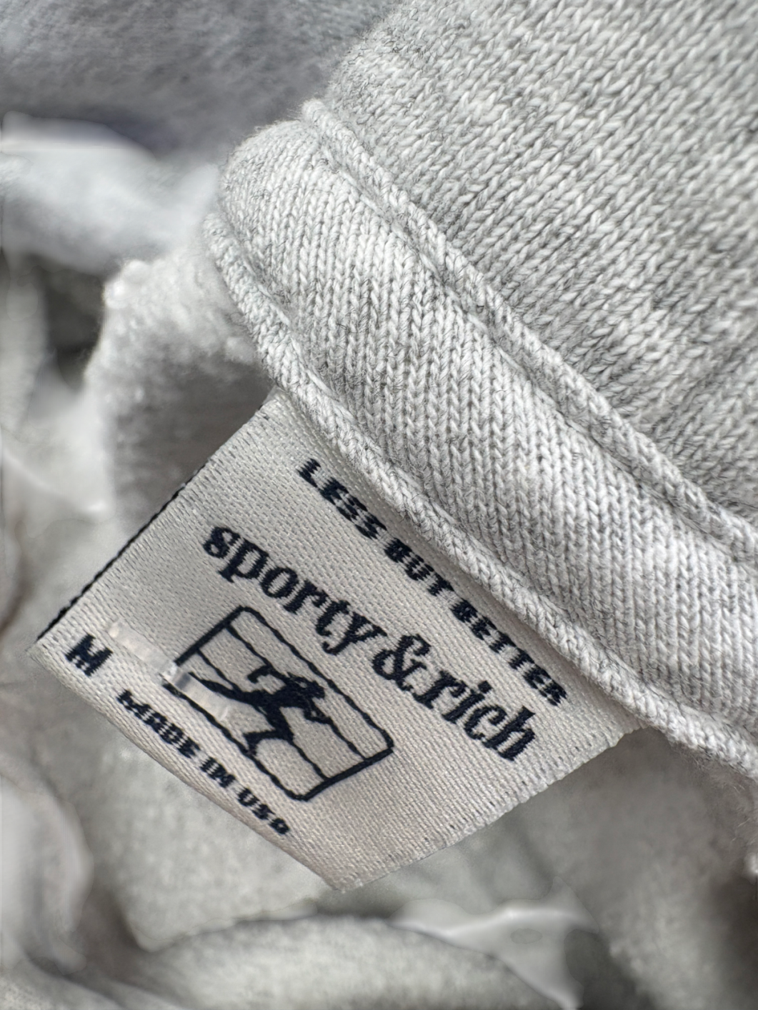 Sporty & Rich Grey Health & Wellness Club Hoodie UK M