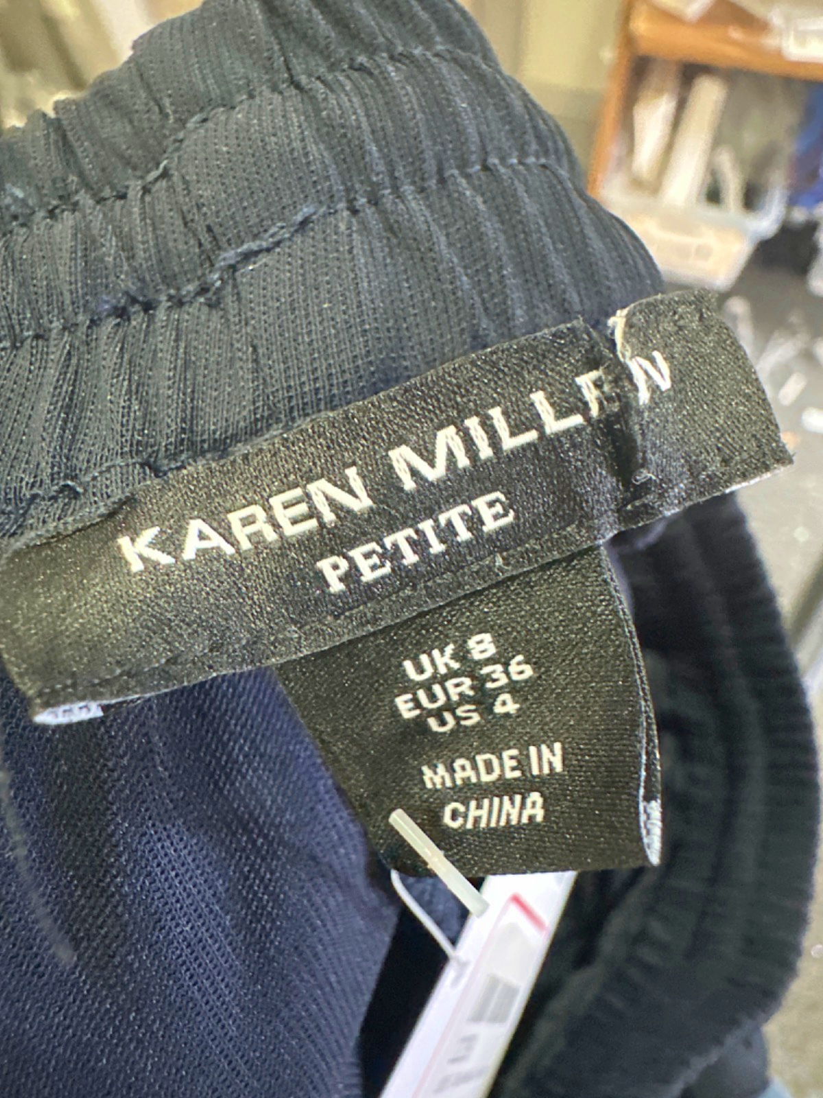 Karen Millen Black Striped Trousers UK 8