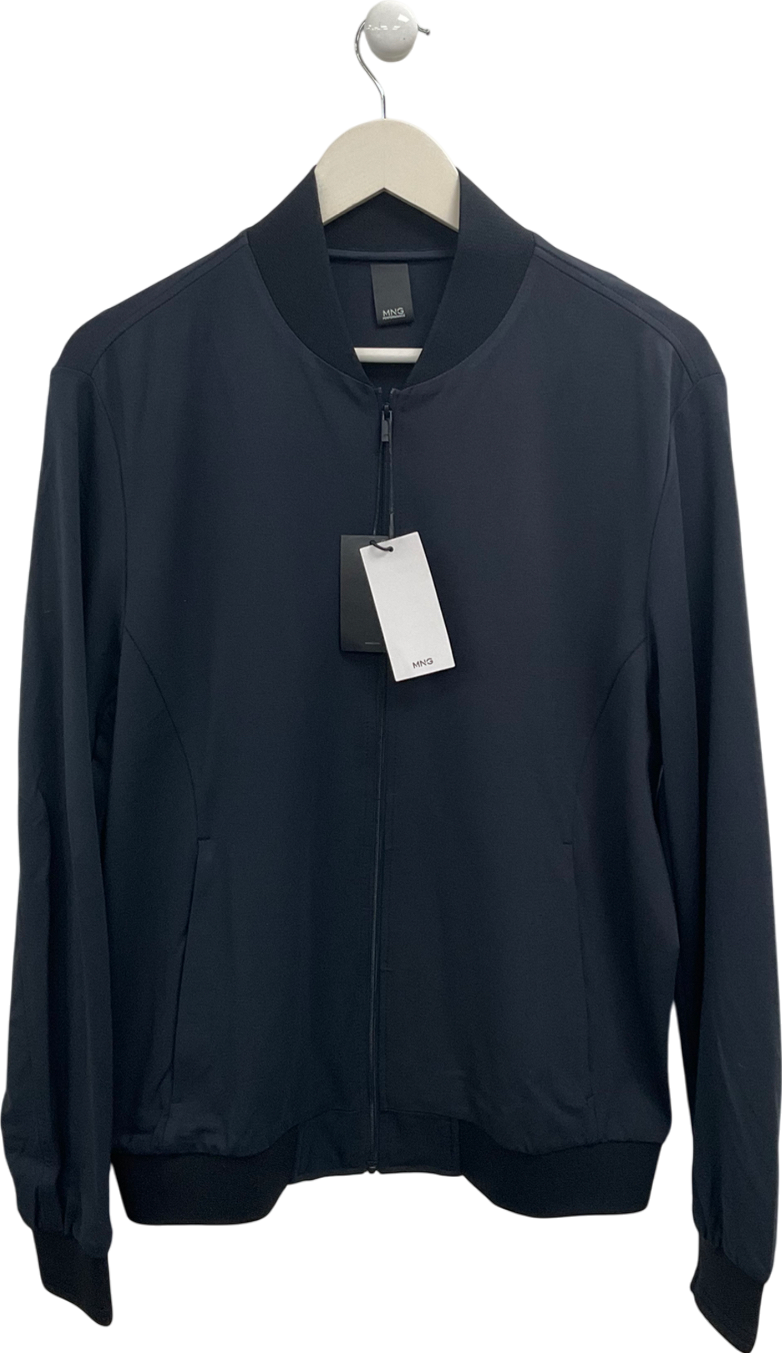 MANGO Blue Performance Zip Through Jacket UK S