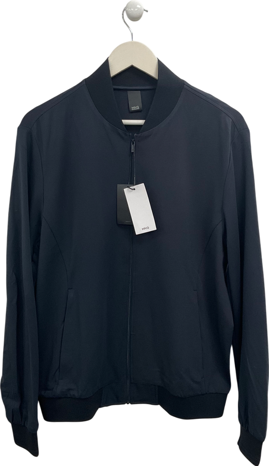 MANGO Blue Performance Zip Through Jacket UK S