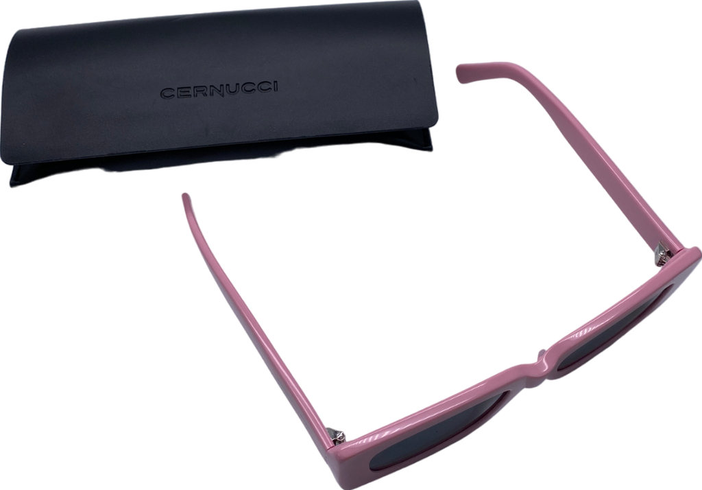 Cernucci Pink Chunky Narrow Square Sunglasses One Size