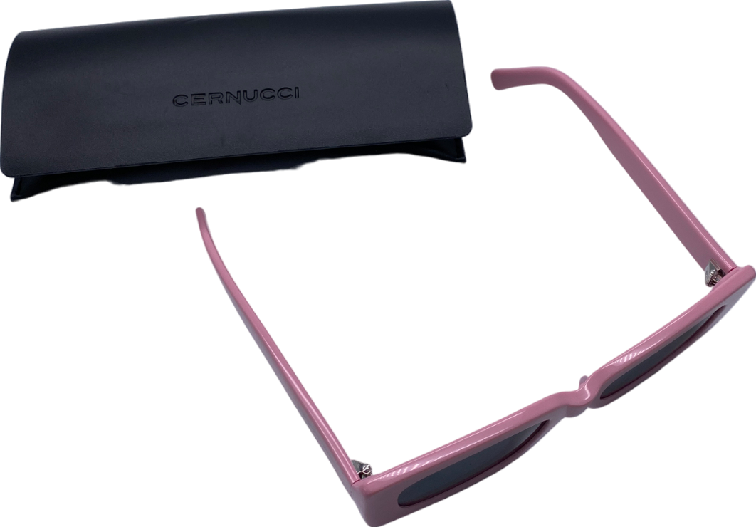 Cernucci Pink Chunky Narrow Square Sunglasses One Size