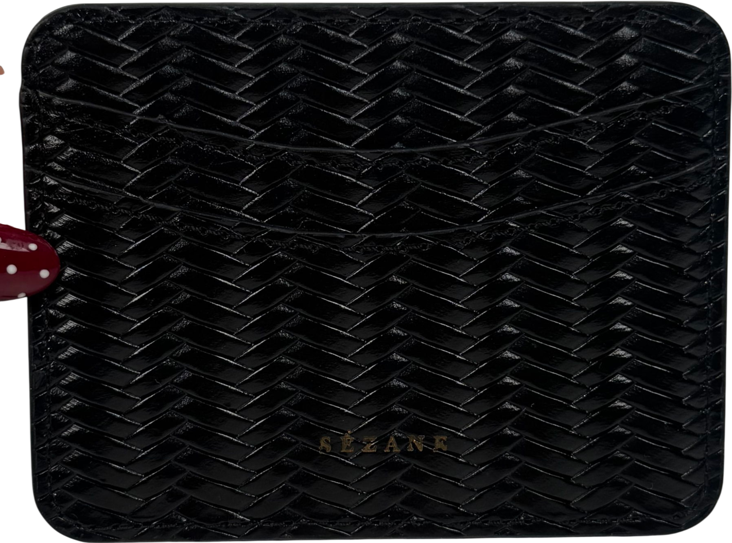 Sezane Black Jean Leather Card Holder