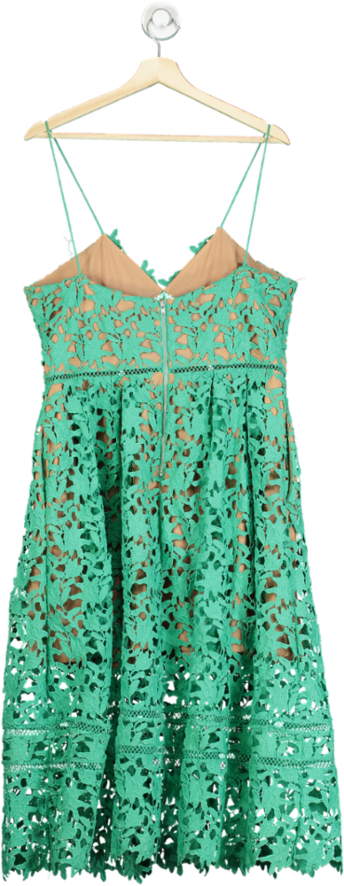 Self-Portrait Spearmint Azaleea lace Midi Dress UK 16