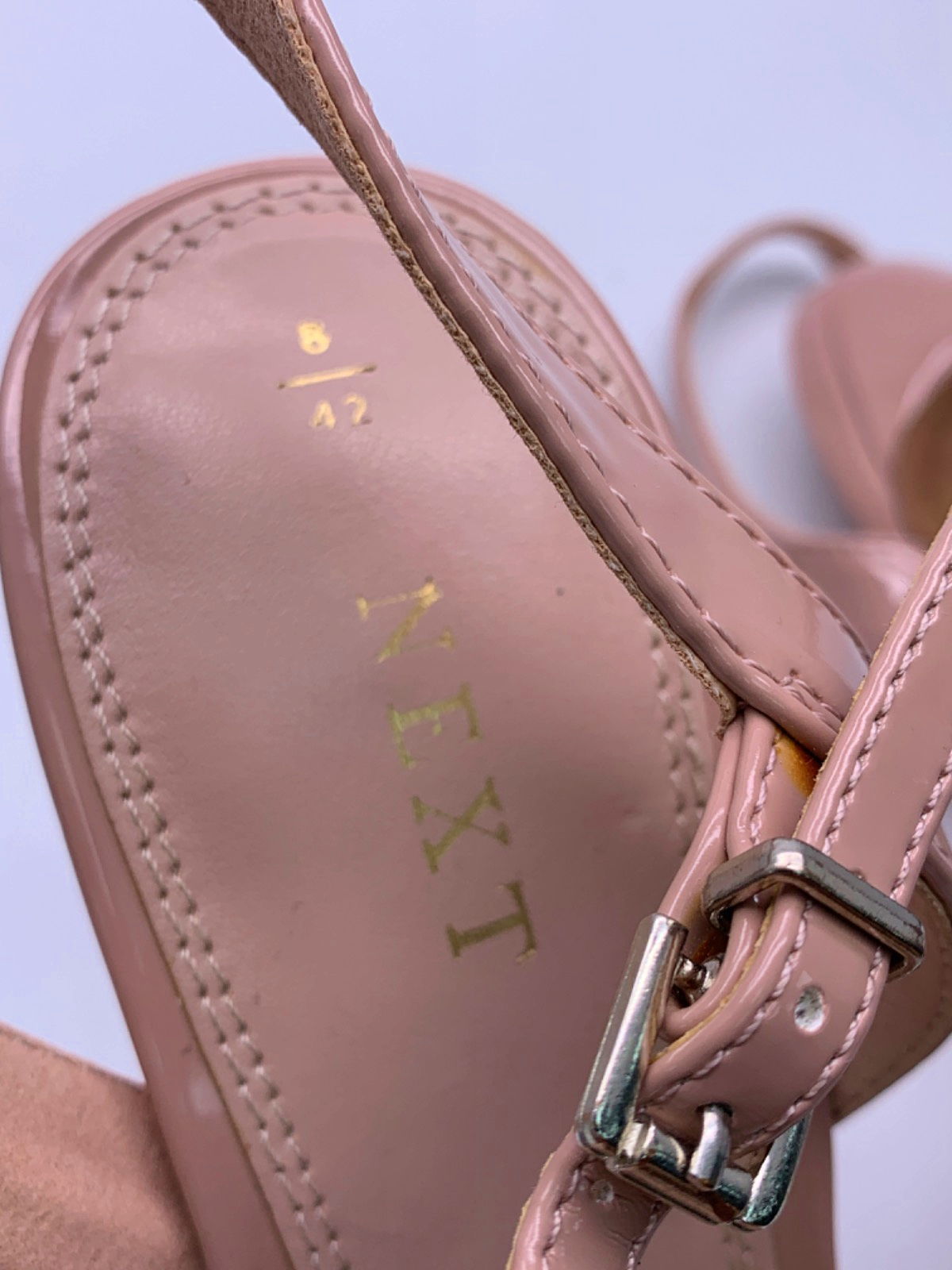 Next Nude Pink Strappy Sandals EU 42 UK 8