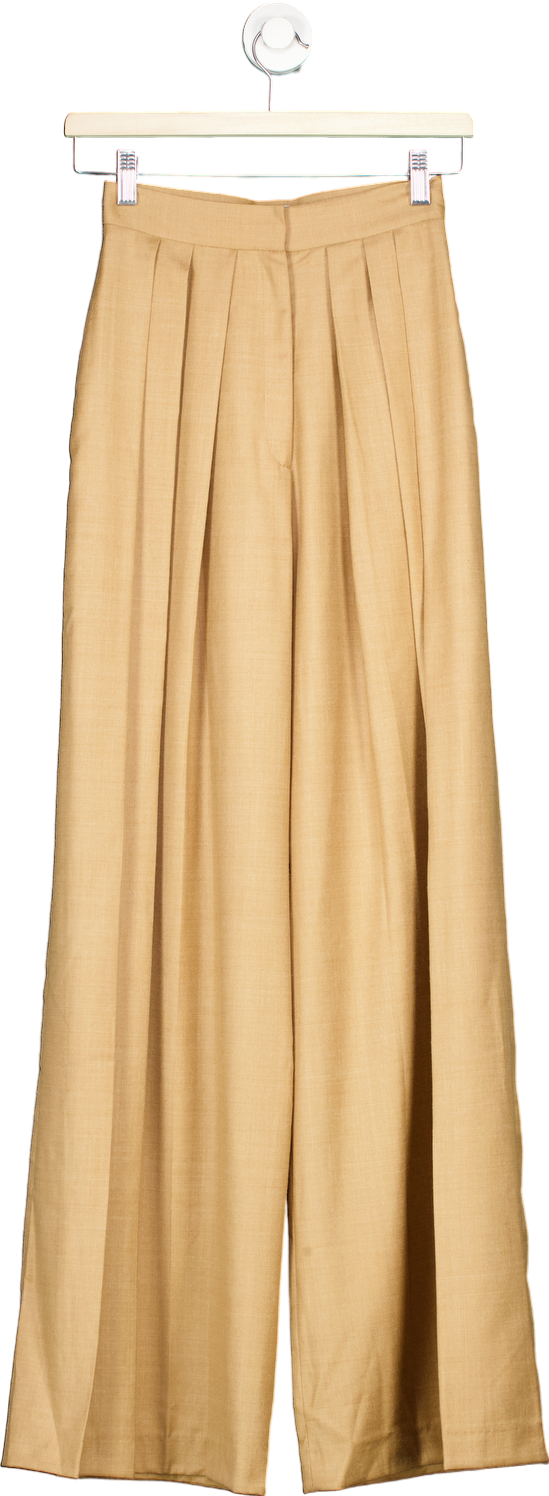 Matériel Beige Wide-Leg Trousers XS