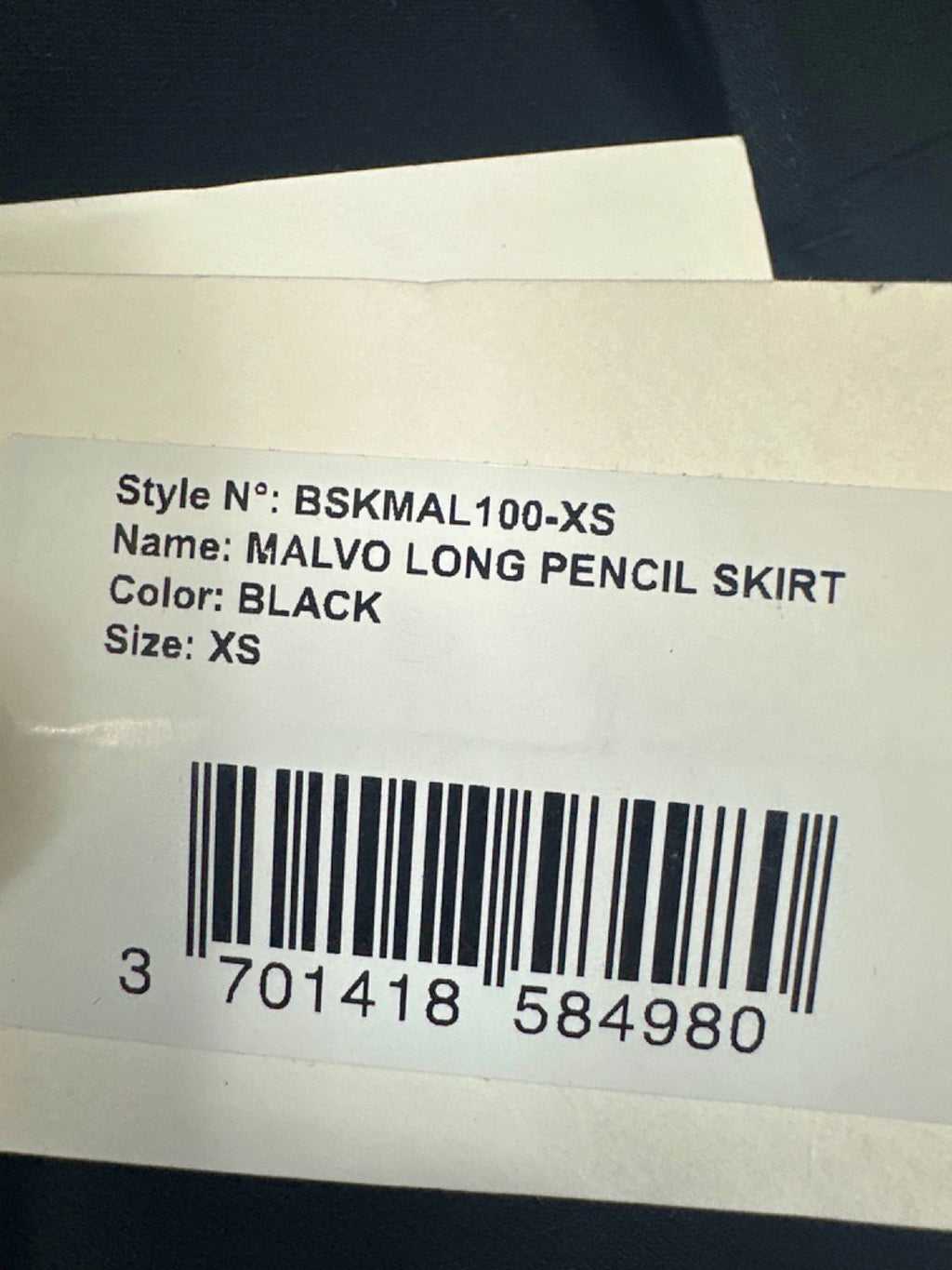 The Frankie Shop Black Malvo Long Pencil Skirt UK XS