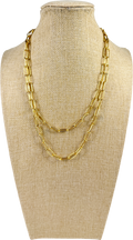 Talbots Metallic Layered Paperclip Link Necklace One Size