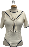 Seabass Cream Uv Sailor Nice Swimsuit UK S
