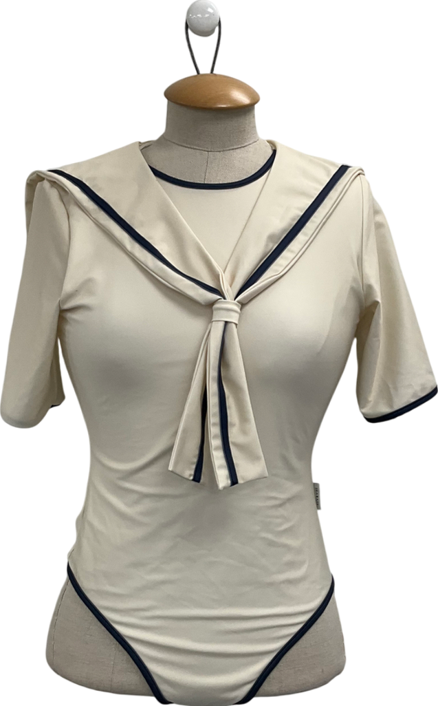 Seabass Cream Uv Sailor Nice Swimsuit UK S