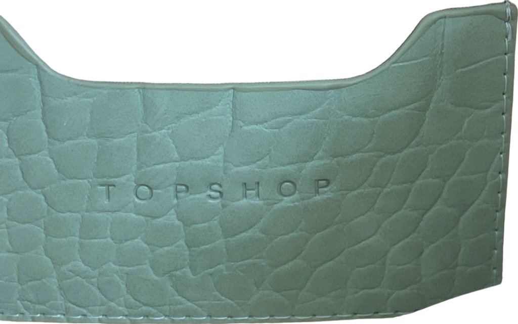 Topshop Green Straw Crossbody Bag