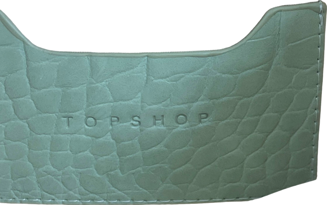 Topshop Green Straw Crossbody Bag