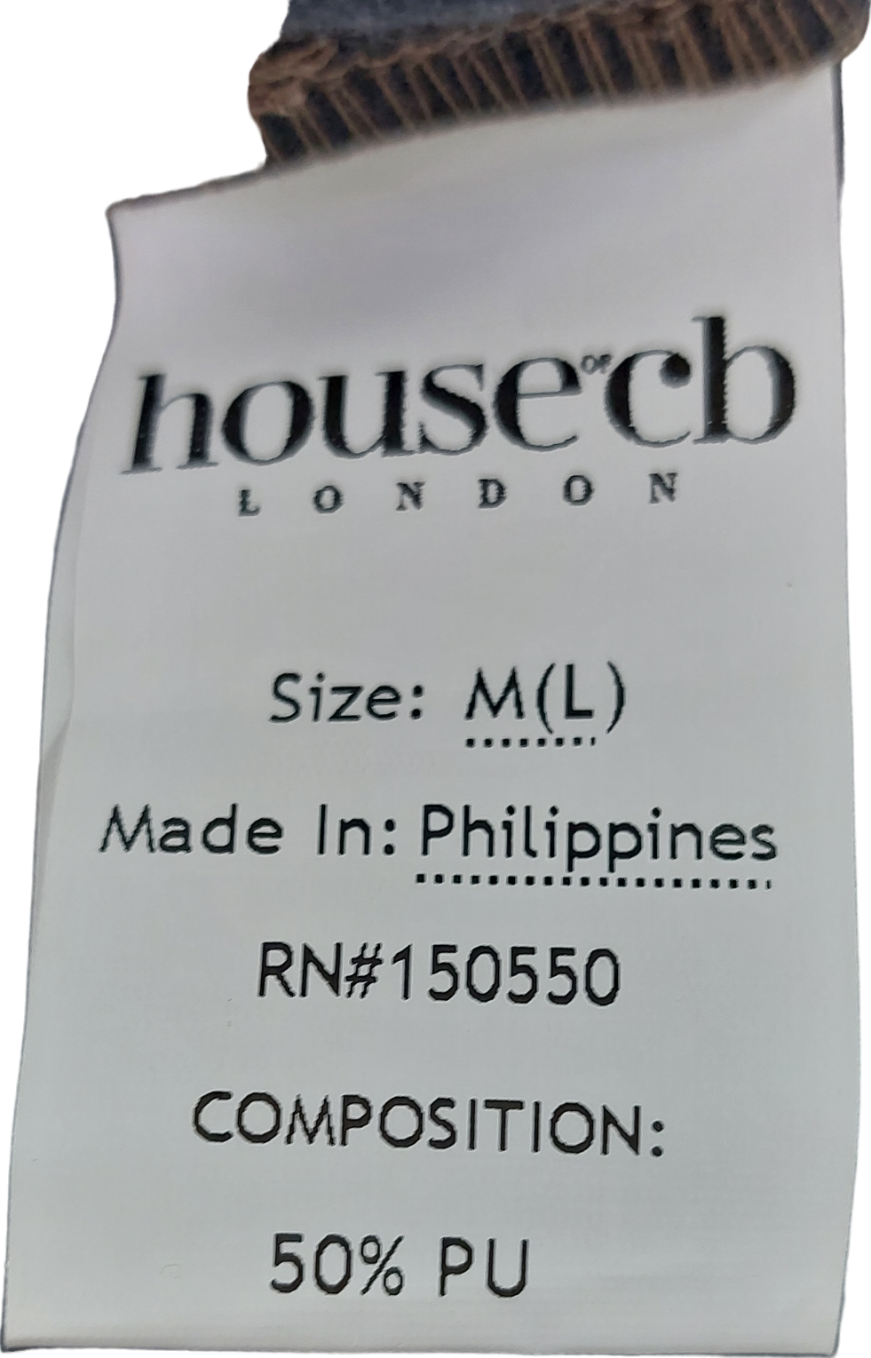 House of CB Brown Drew Mocha Vegan Leather Lace Up Trousers UK M