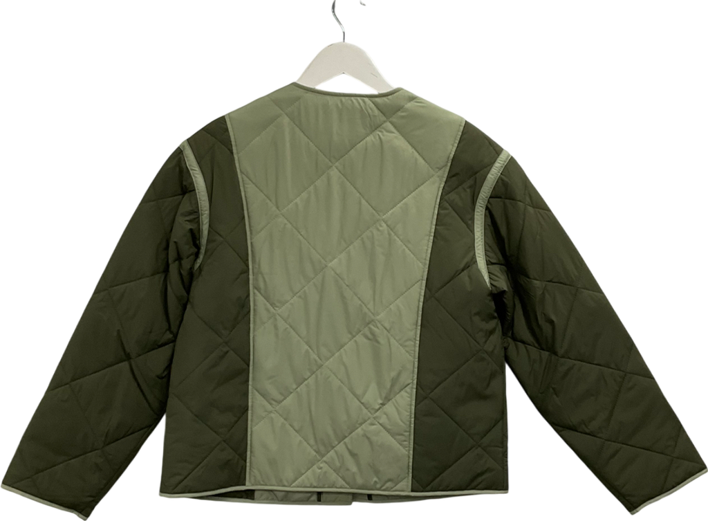 Monsoon Green Lulu Two Tone Quilted Jacket UK S