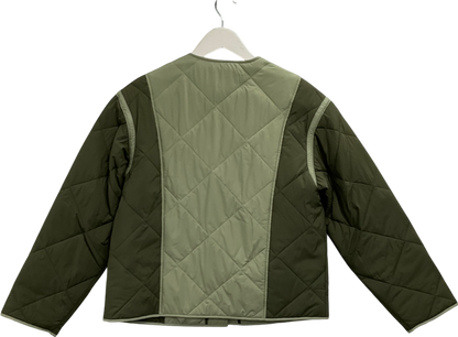 Monsoon Green Lulu Two Tone Quilted Jacket UK S