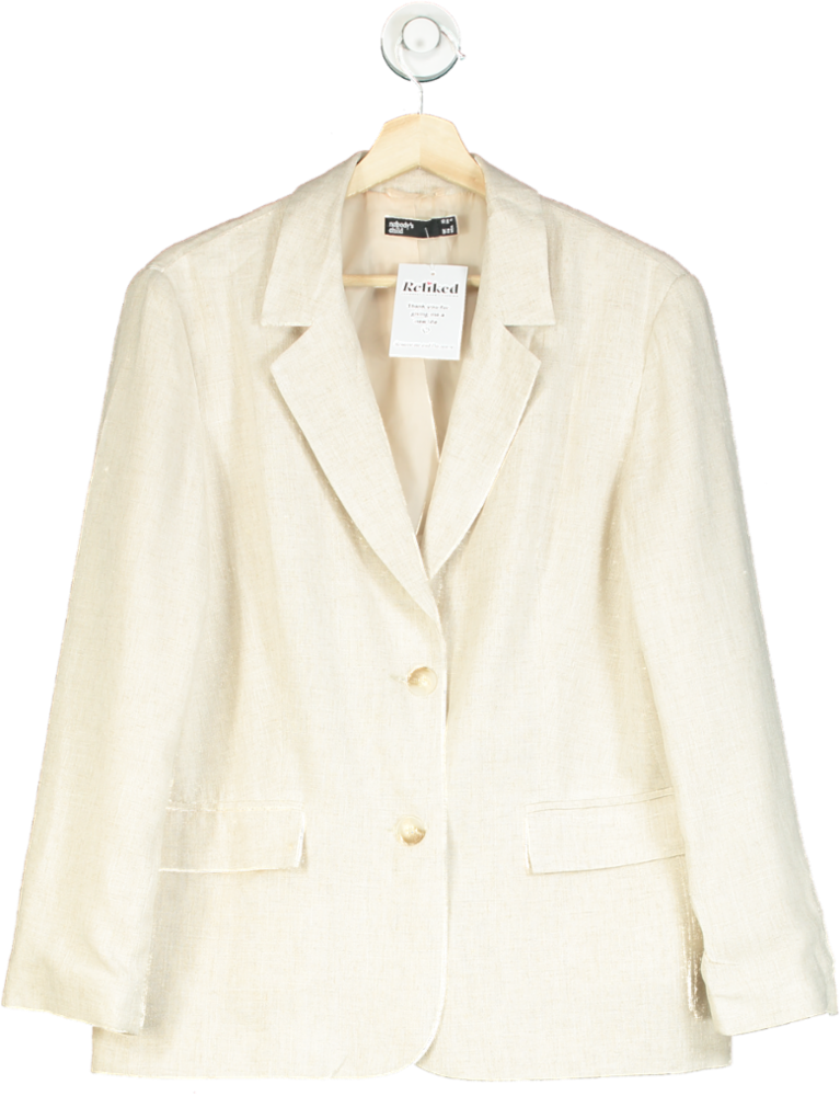 Nobody's Child Beige Linen Blazer UK 10